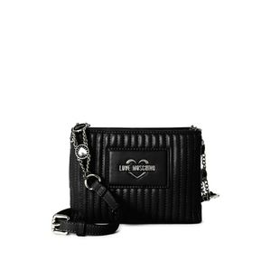 Love Moschino ribbed black shoulder bag